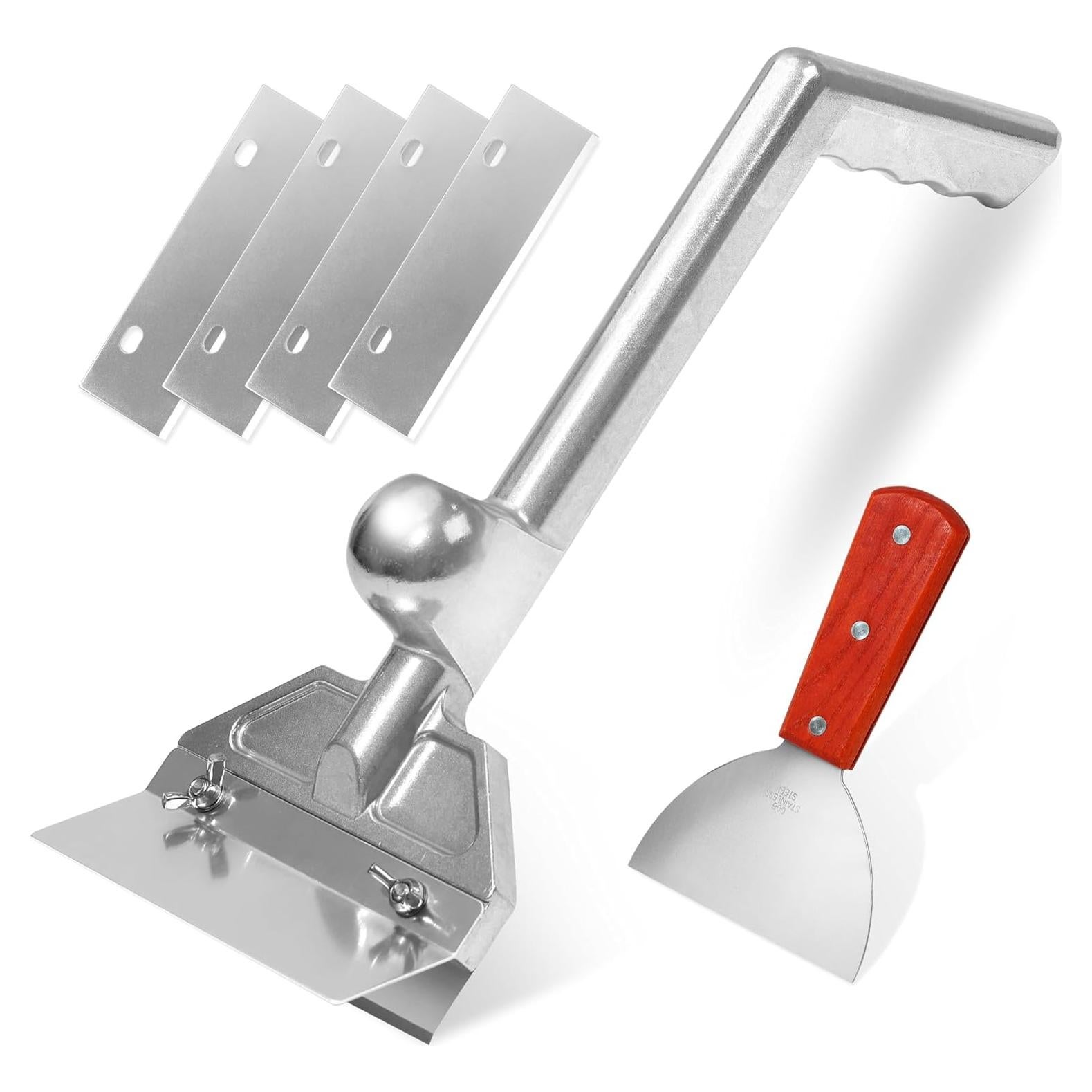 Juego de Raspadores de Plancha IMPRUVIO con 4 Cuchillas Repuesto