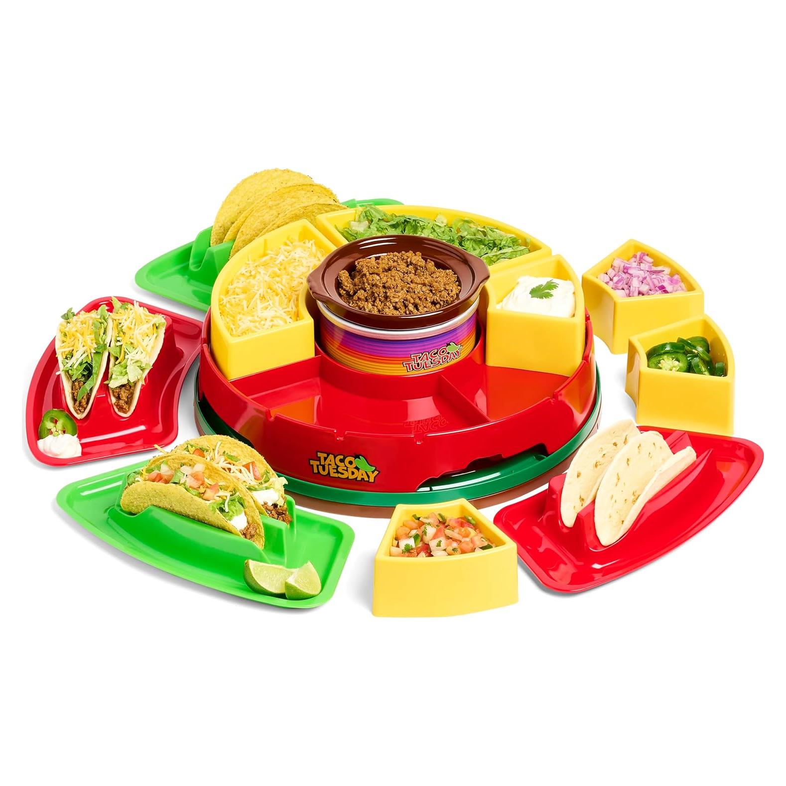 Conjunto Taco Bar Lazy Susan Nostalgia 590 ml Rojo