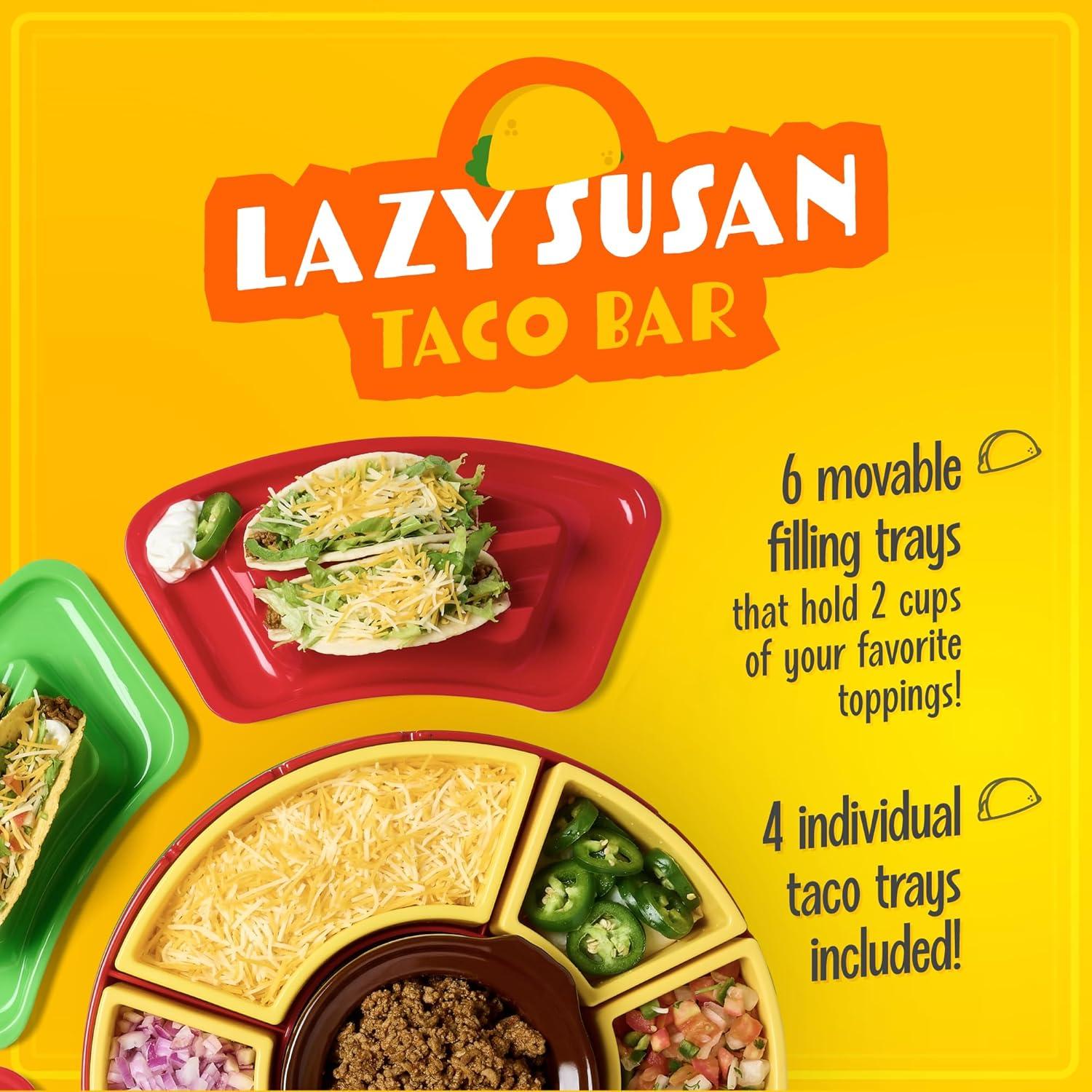 Conjunto Taco Bar Lazy Susan Nostalgia 590 ml Rojo