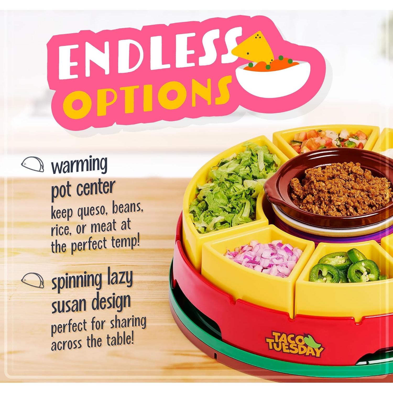 Conjunto Taco Bar Lazy Susan Nostalgia 590 ml Rojo