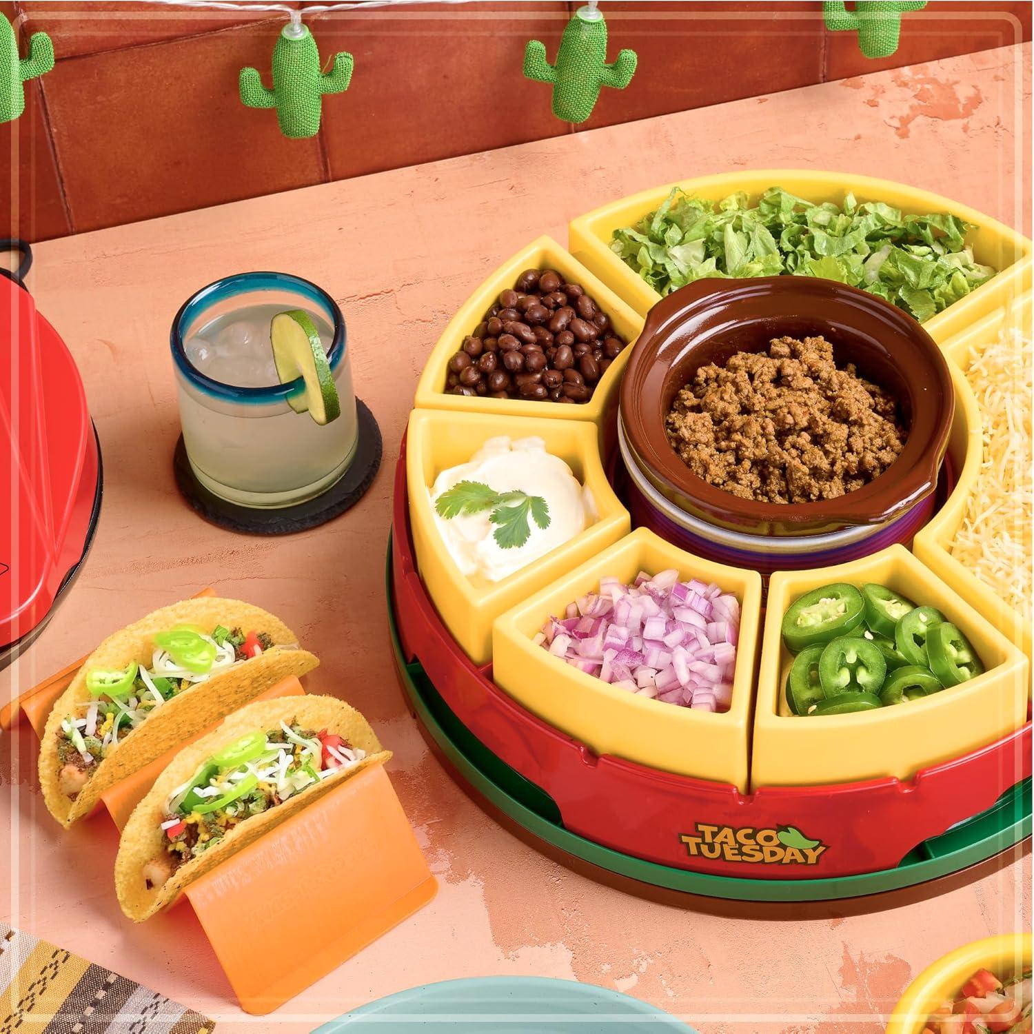 Conjunto Taco Bar Lazy Susan Nostalgia 590 ml Rojo