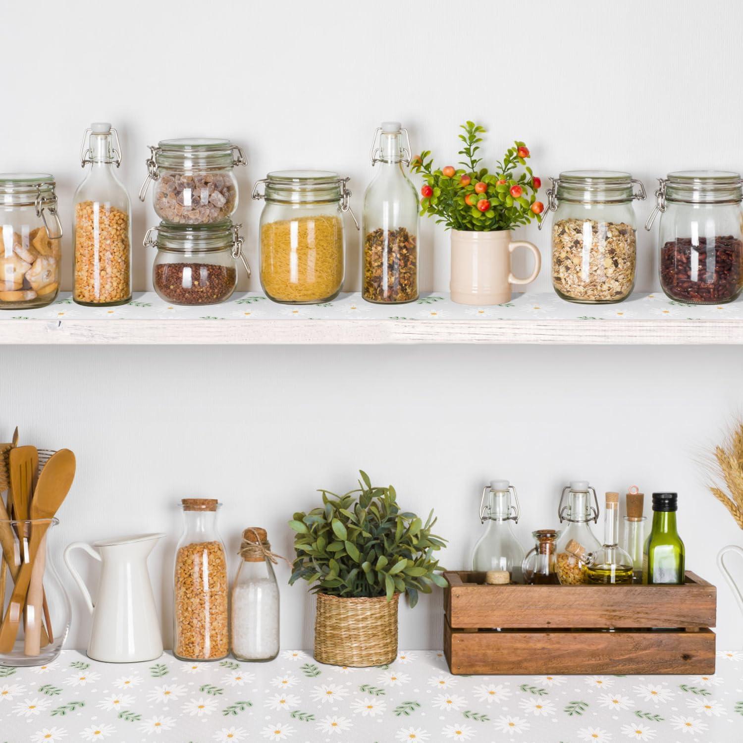 Forro de Estante Antideslizante Arthome 30x600cm Crisantemo