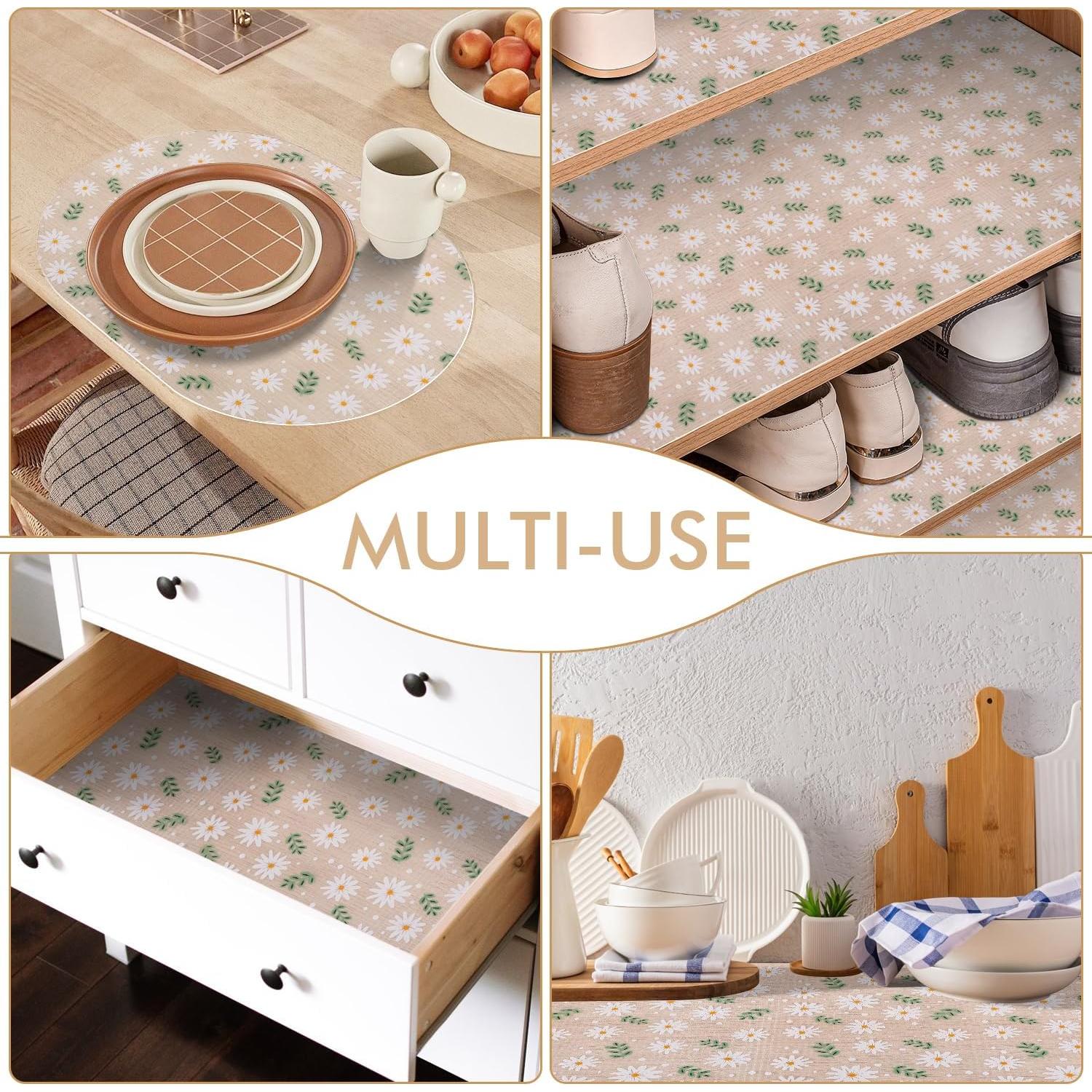 Forro de Estante Antideslizante Arthome 30x600cm Crisantemo