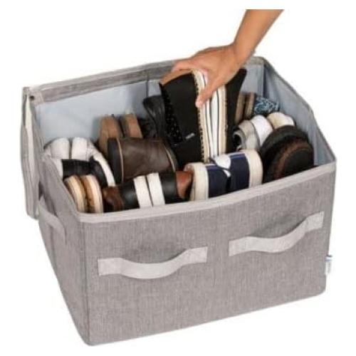 Organizador de Zapatos Moteph Gris Pequeño 12 Pares con Cubierta