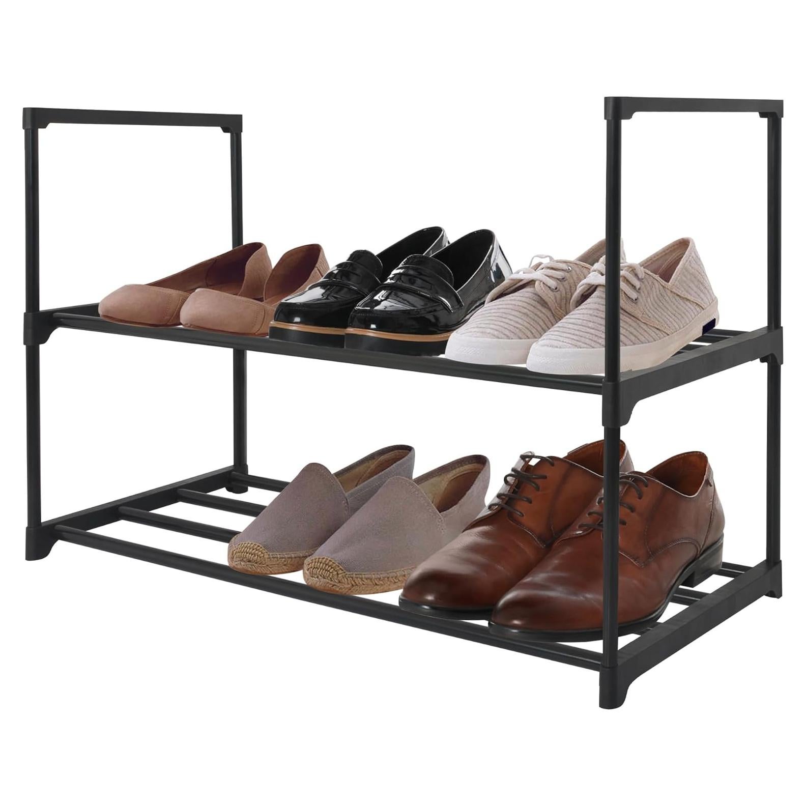 Estante de Zapatos 2 Niveles Americanflat - Negro - 43x67.3 cm