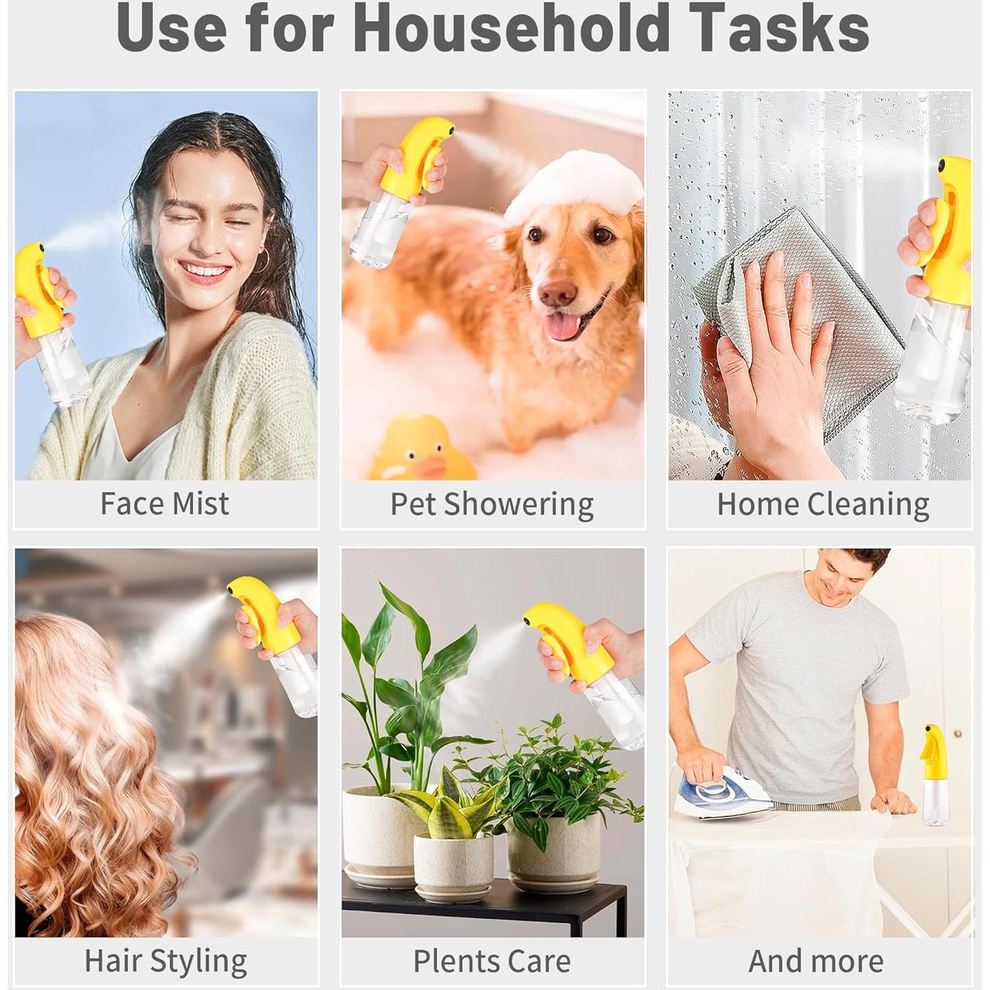 Botella Spray Ultra Fino 200ml Miralosvian Amarillo Multiusos