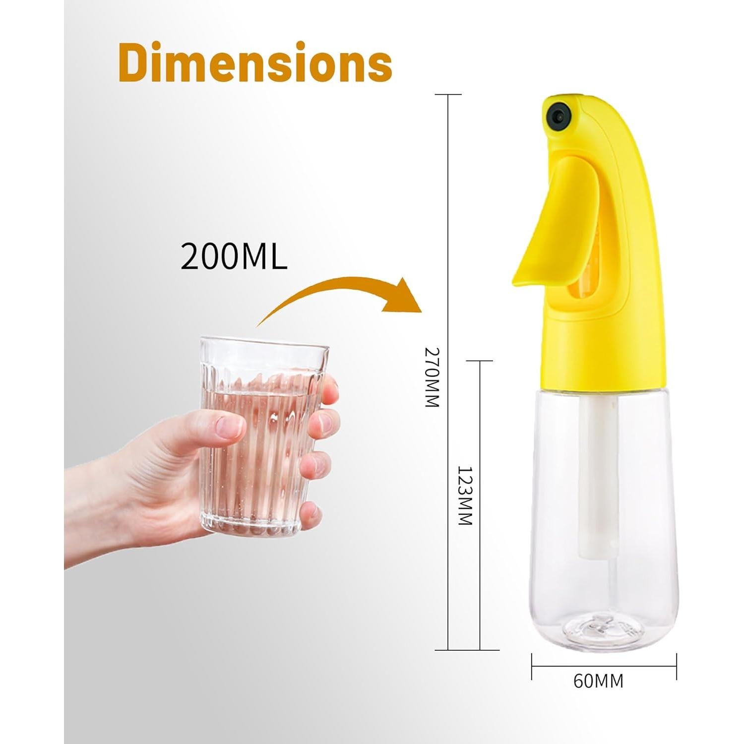 Botella Spray Ultra Fino 200ml Miralosvian Amarillo Multiusos