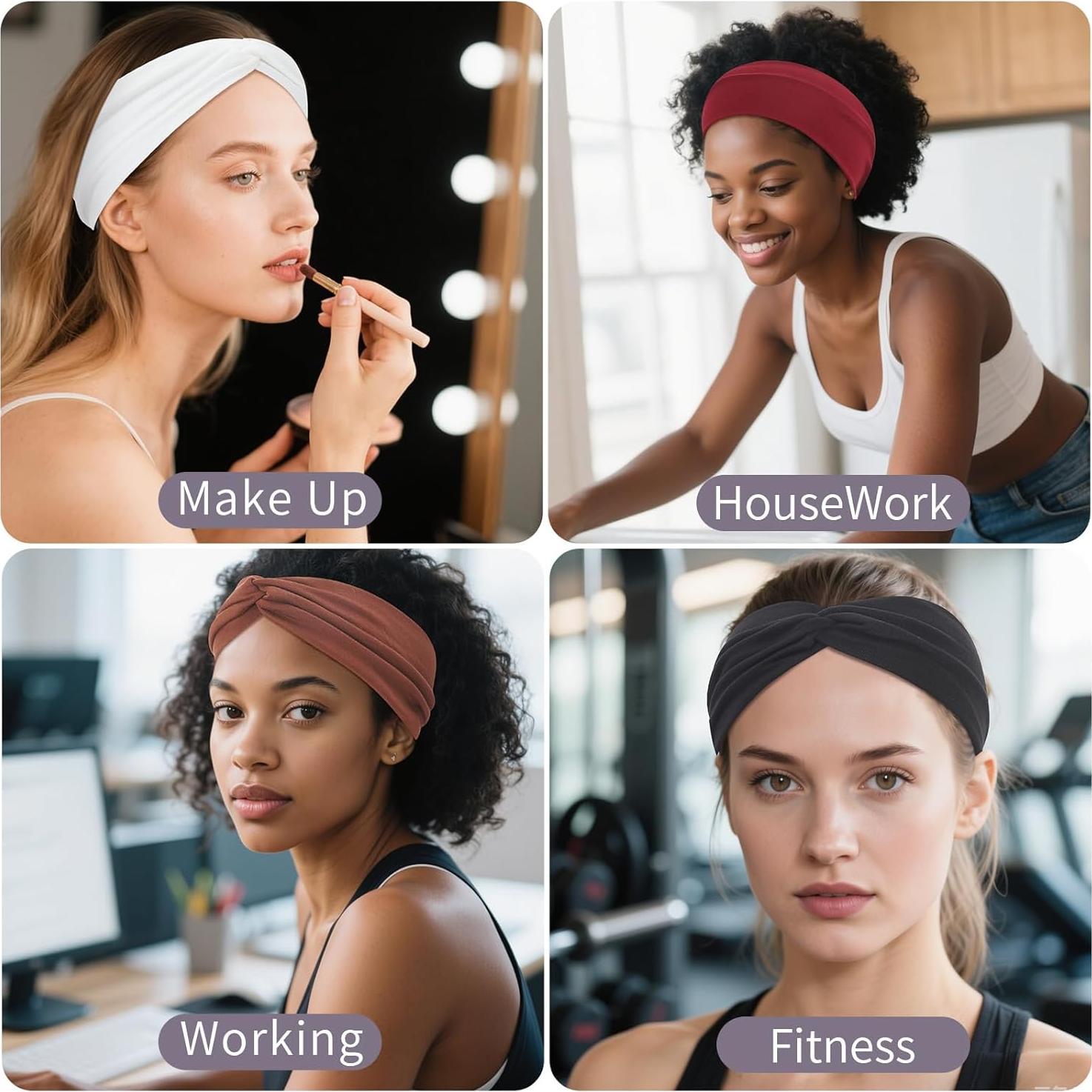 Set de 12 Diademas Elásticas Panleding para Mujeres - Suaves y Absorbentes