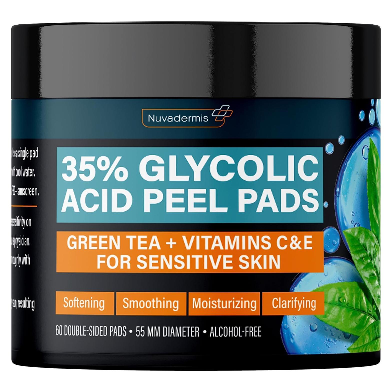 Almohadillas Exfoliantes Nuvadermis 35% Ácido Glicólico - 60 Unidades