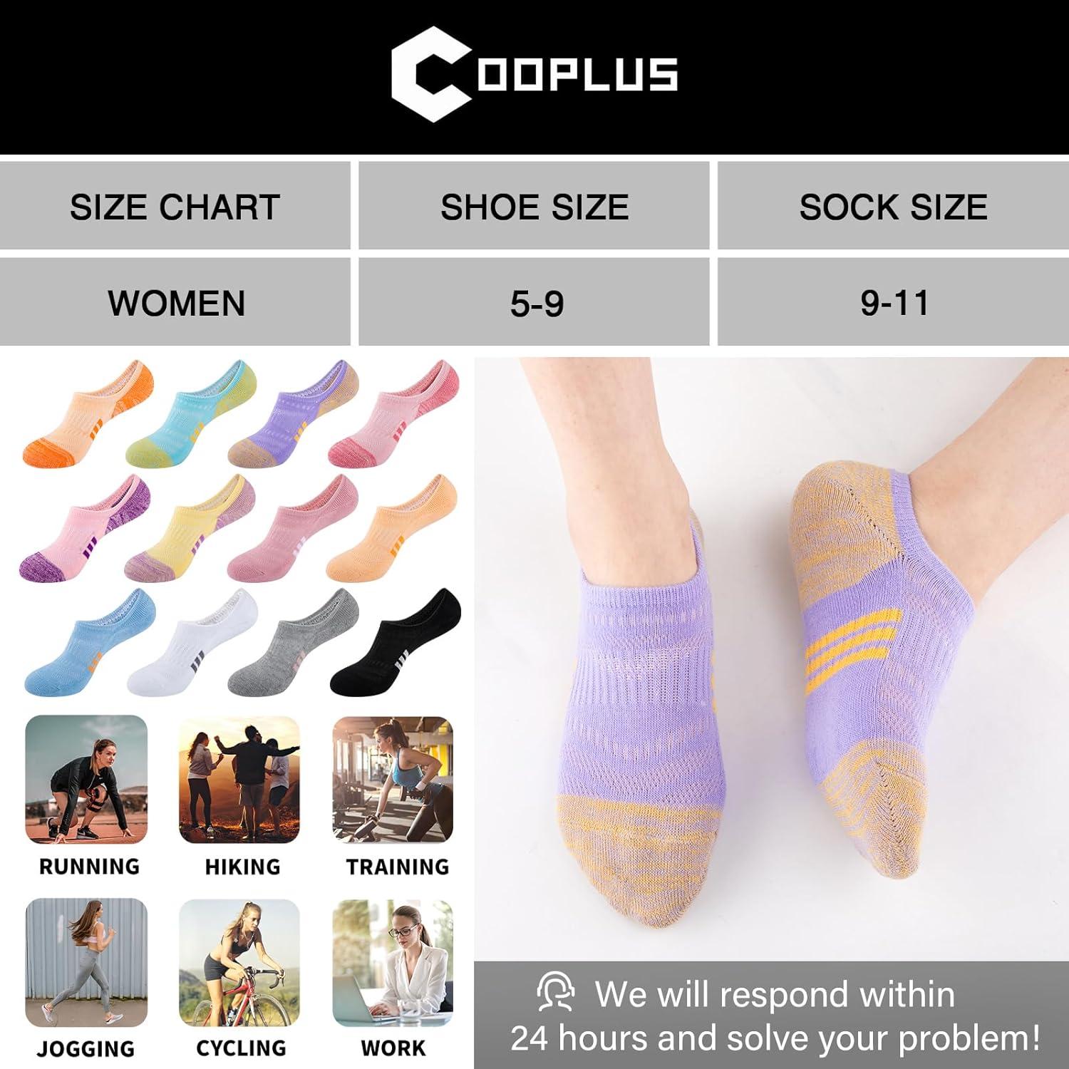 Calcetines Invisibles COOPLUS para Mujeres - 6 Pares Multicolor