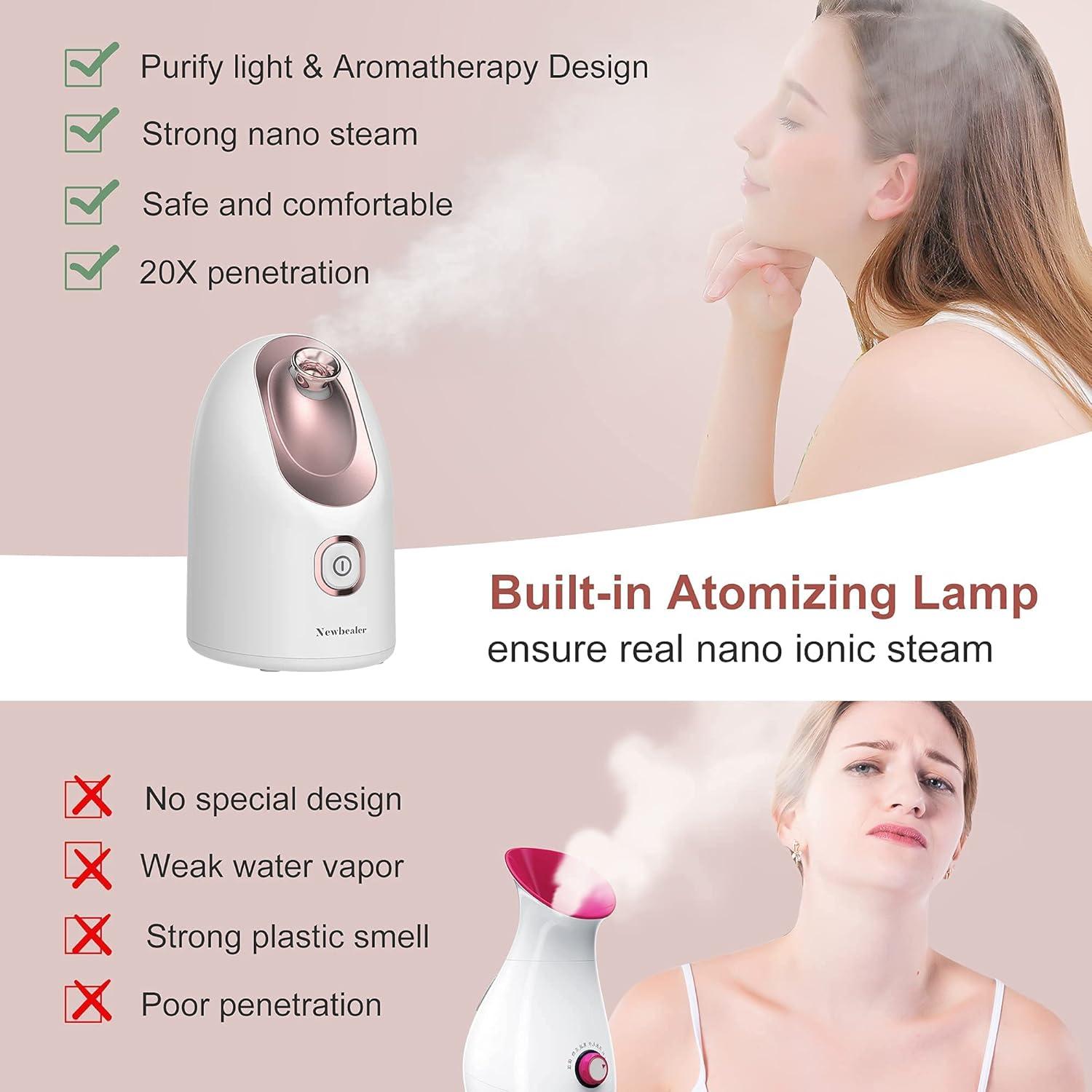 Vaporizador Facial Newbealer Mini 160ml Nano Iónico Spa