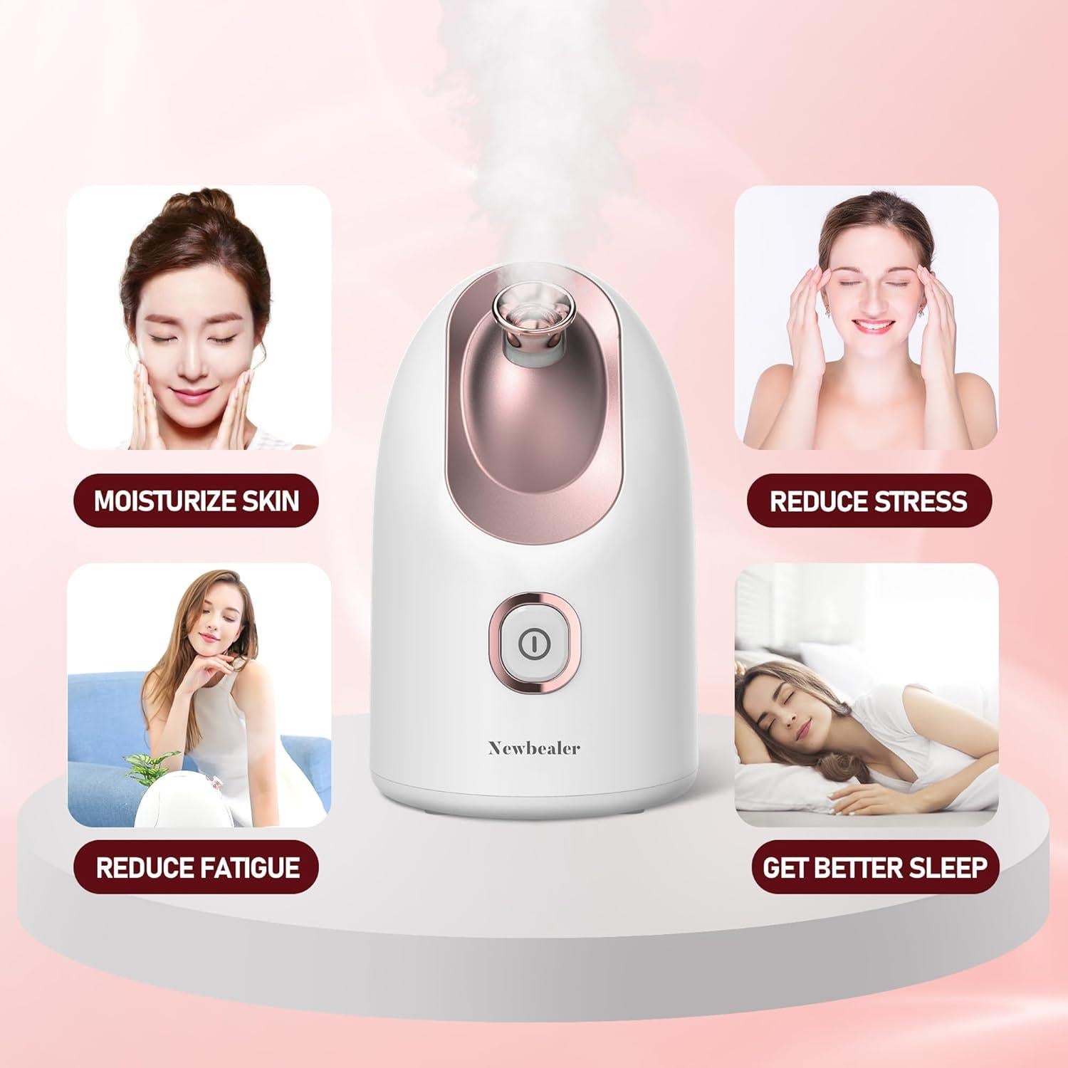 Vaporizador Facial Newbealer Mini 160ml Nano Iónico Spa