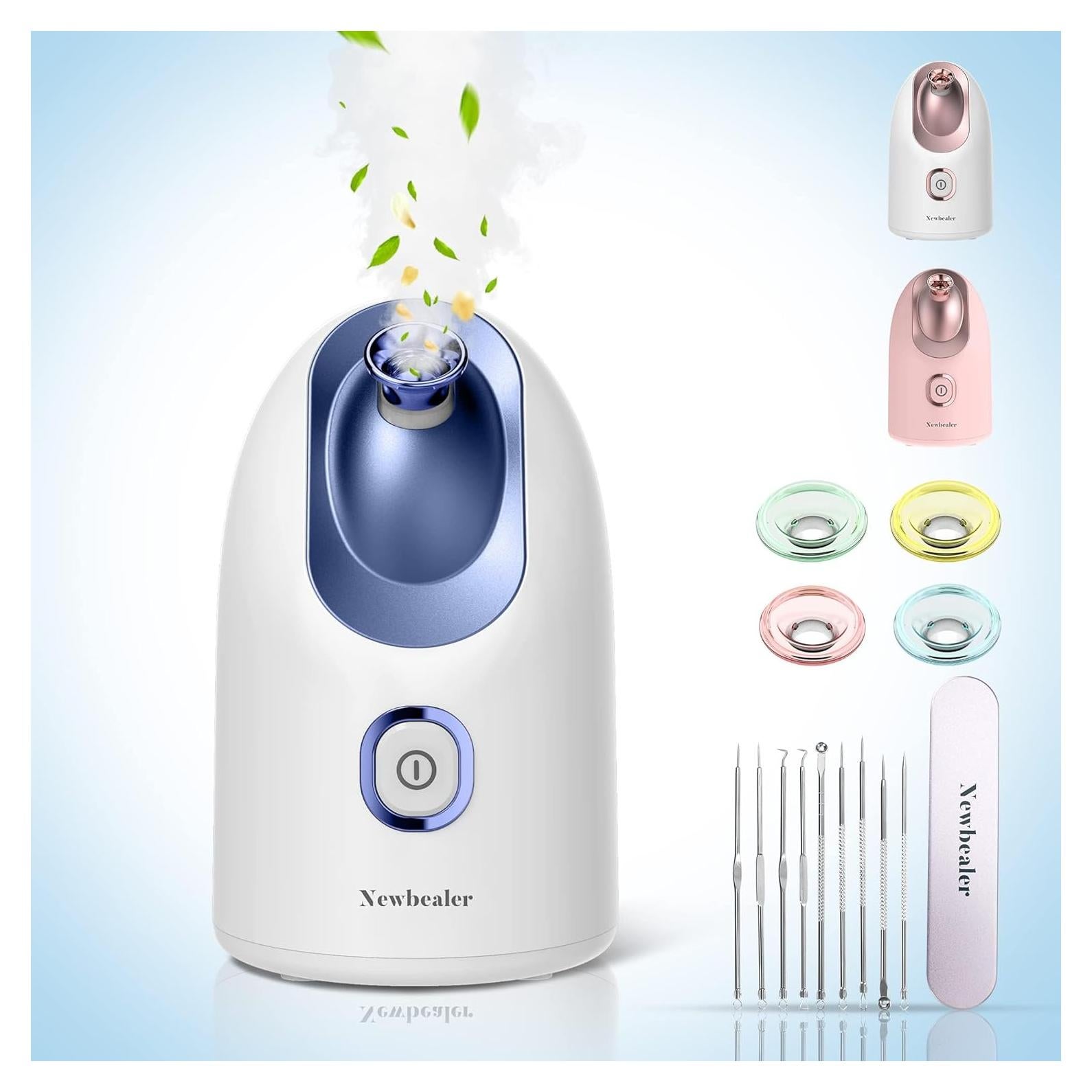 Vaporizador Facial Mini Newbealer 160ml Nano Iónico Azul