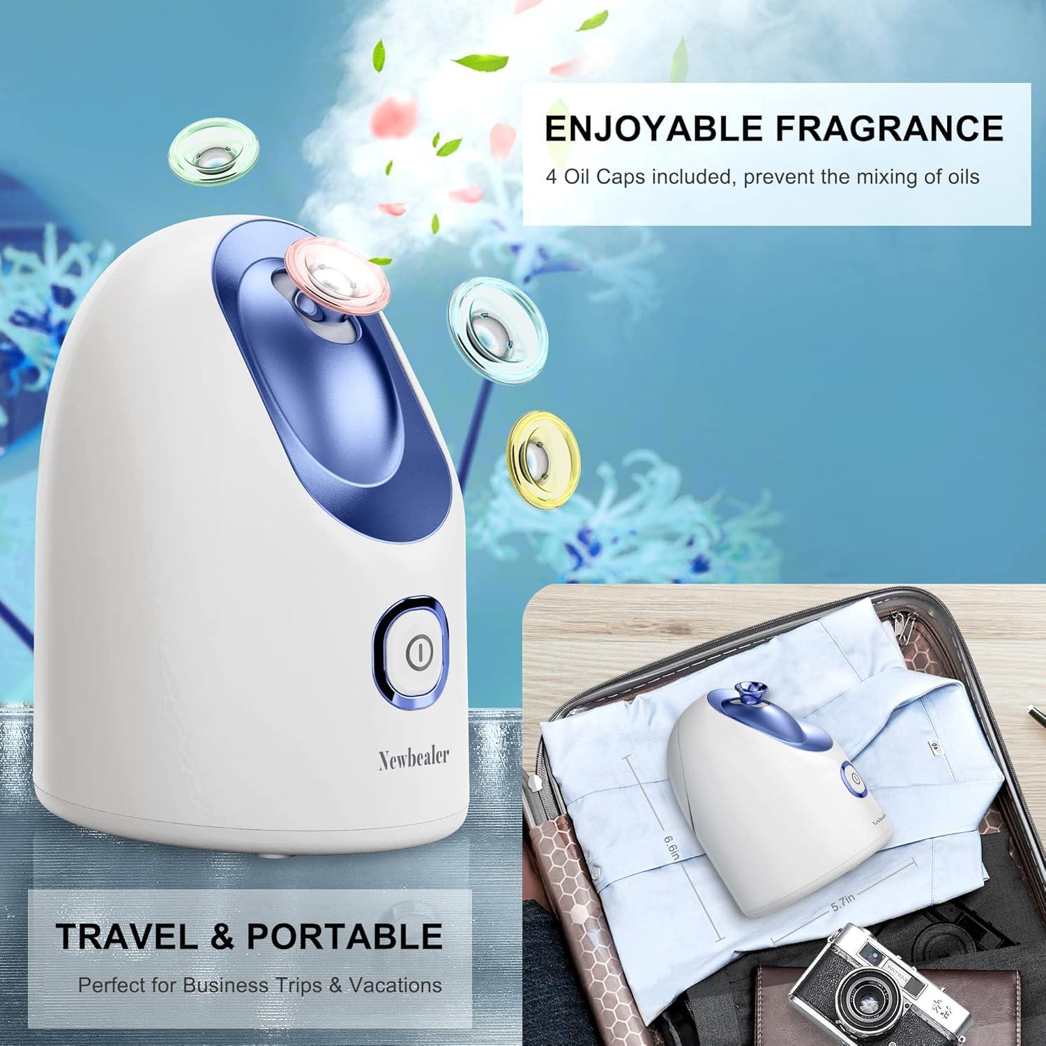 Vaporizador Facial Mini Newbealer 160ml Nano Iónico Azul