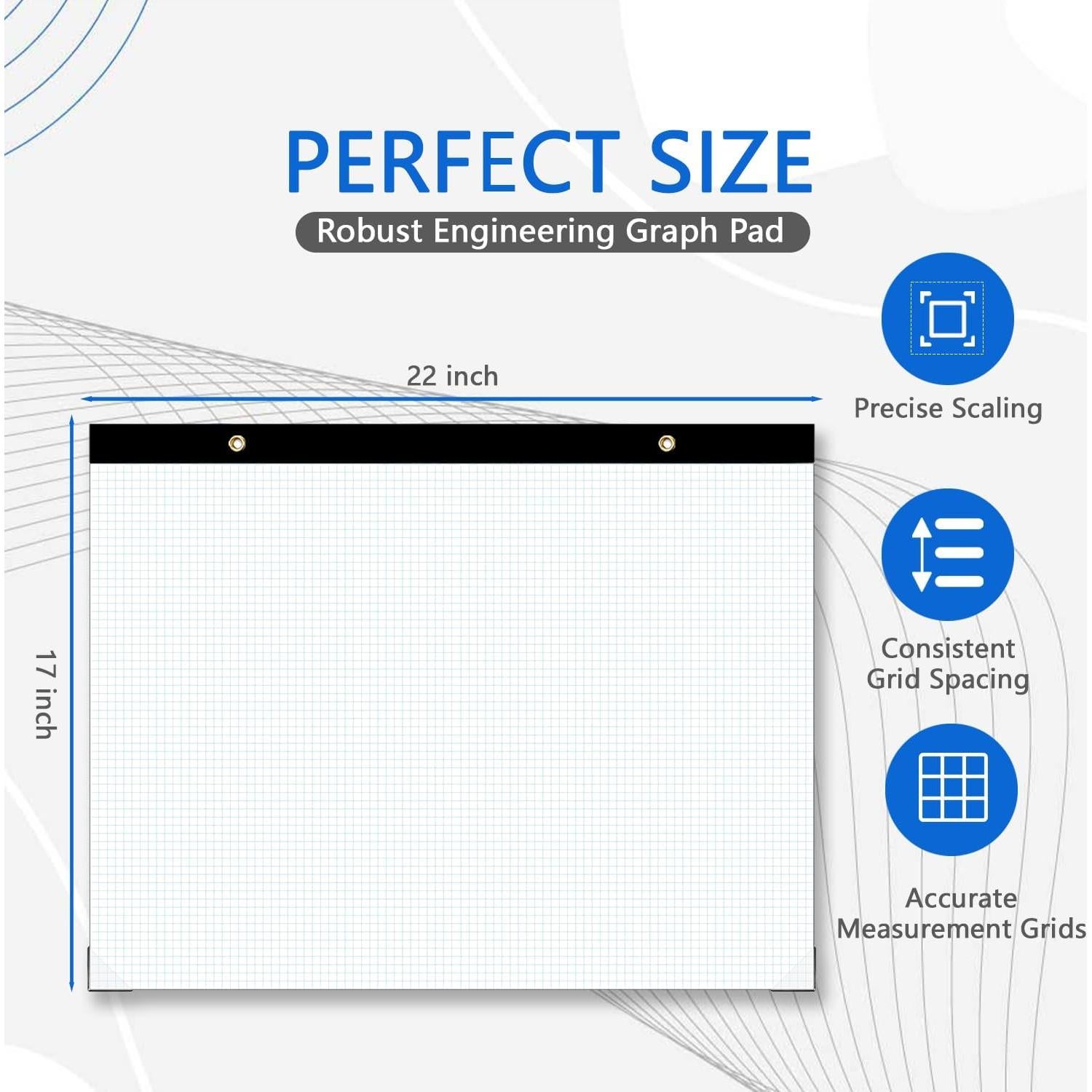 Bloc de Papel Gráfico Lyuzecheean 22x17 cm 50 Hojas Cuadrícula