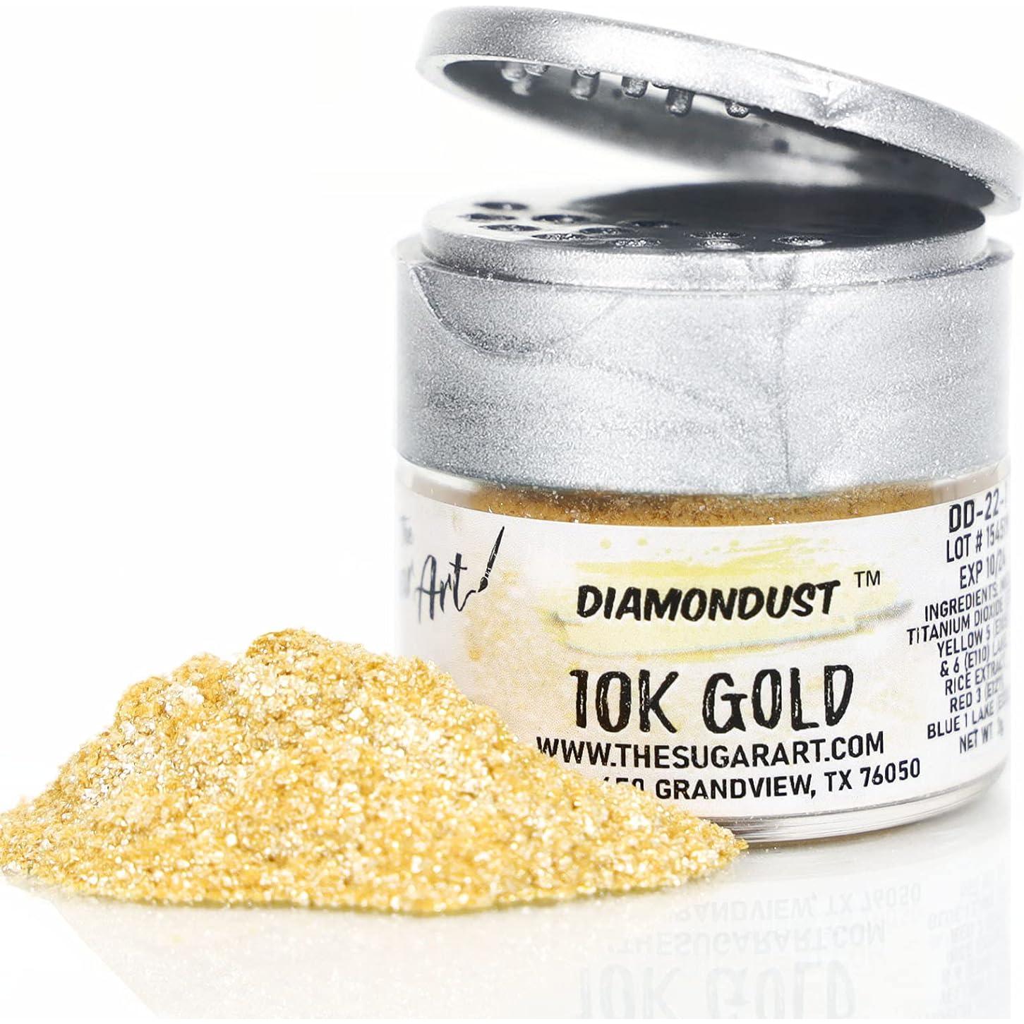 Glitter Comestible Oro 10K The Sugar Art 4g Kosher Vegano