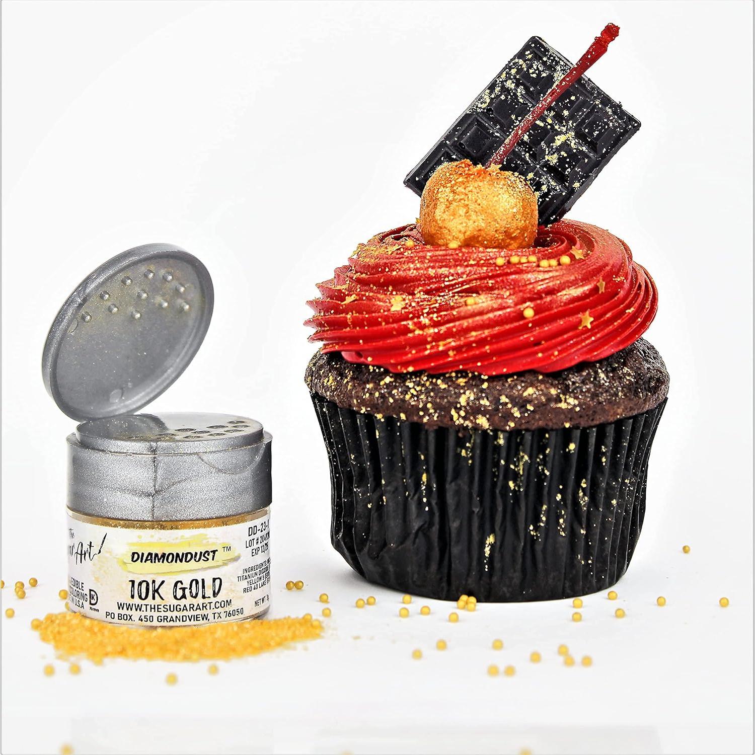 Glitter Comestible Oro 10K The Sugar Art 4g Kosher Vegano