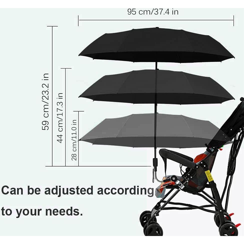 Paraguas Solar Plegable para Bebés Universal - UPF 90+ Negro