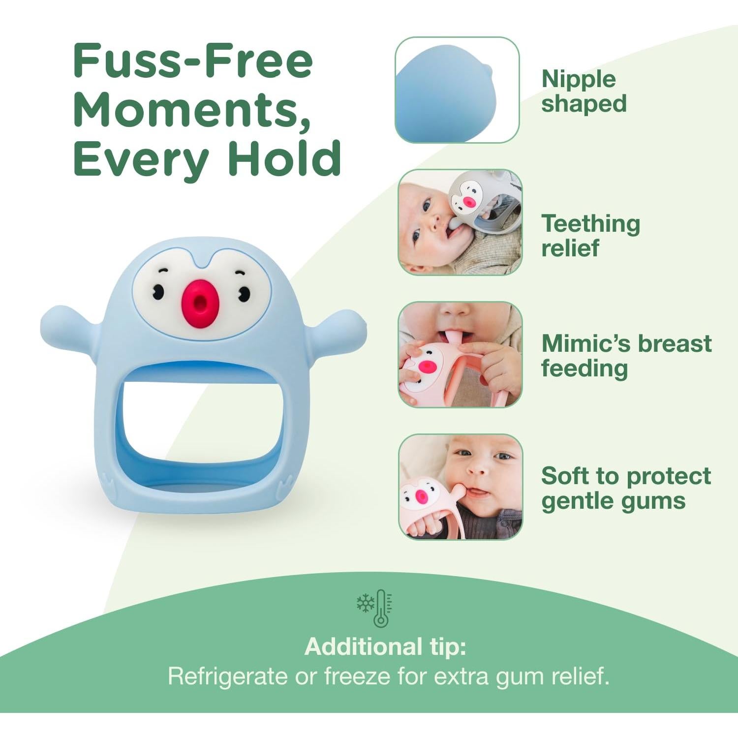 Mordedor de Dentición para Bebés TotCo Azul 0-6 Meses