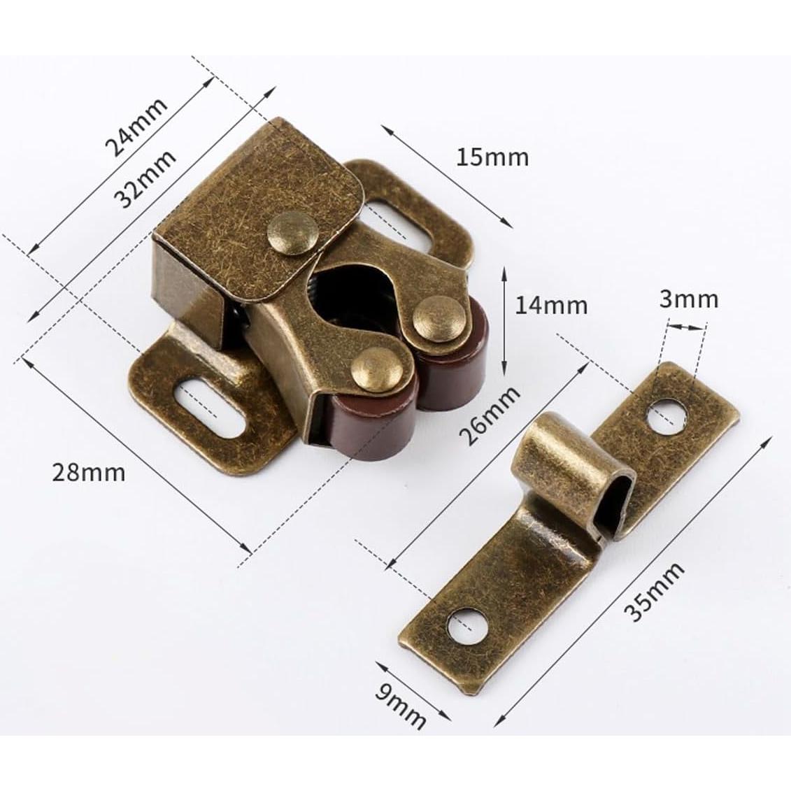 Cierre de Gabinete Helonge 6 Piezas Bronce Antiguo