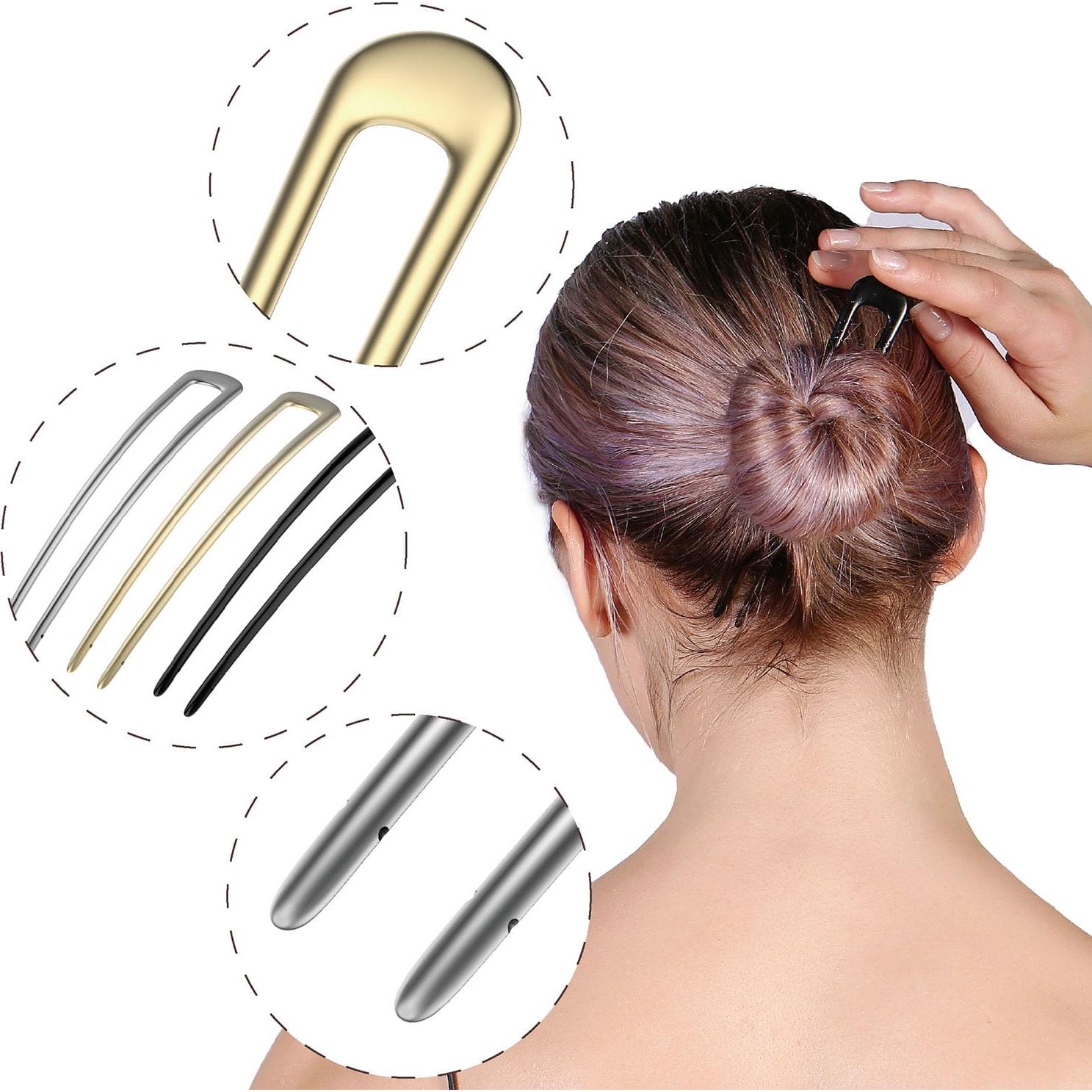 Horquillas Francesas de Metal HYFEEL 3 Pcs - Accesorios Cabello