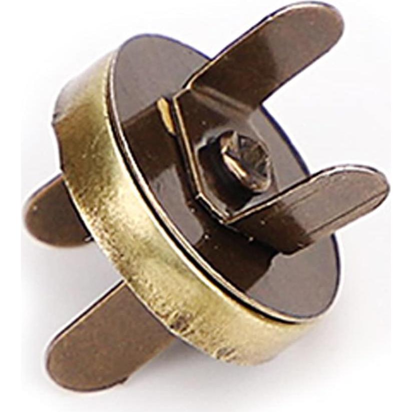 20 Broches Magnéticos de Cierre para Manualidades Bronce 14MM