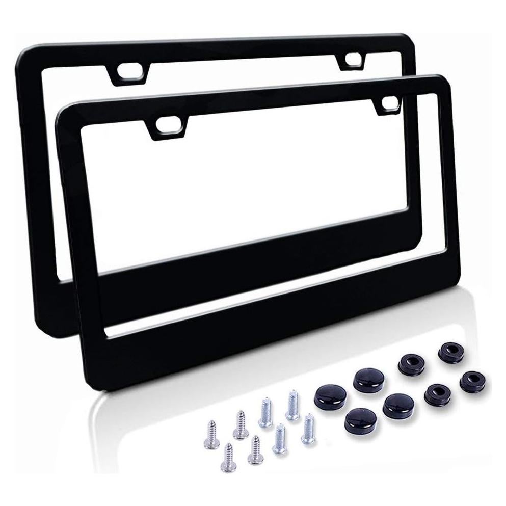 Marco de Placa de Licencia Big Ant Acero Inoxidable Negro - 2 Piezas
