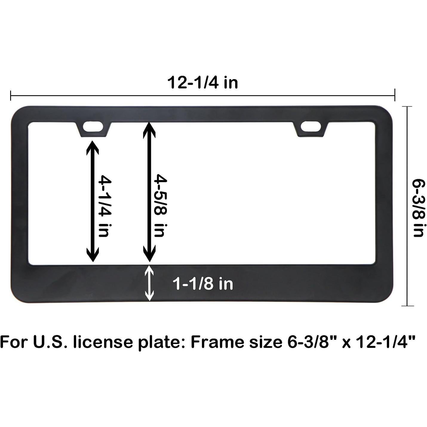 Marco de Placa de Licencia Big Ant Acero Inoxidable Negro - 2 Piezas