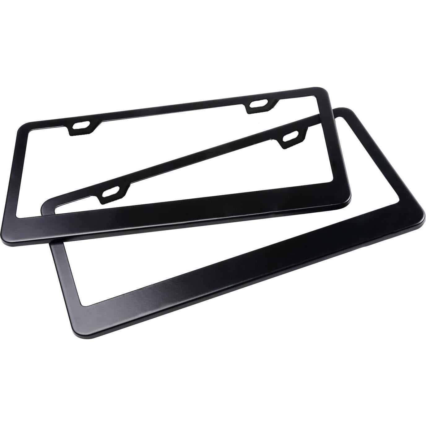 Marco de Placa de Licencia Big Ant Acero Inoxidable Negro - 2 Piezas