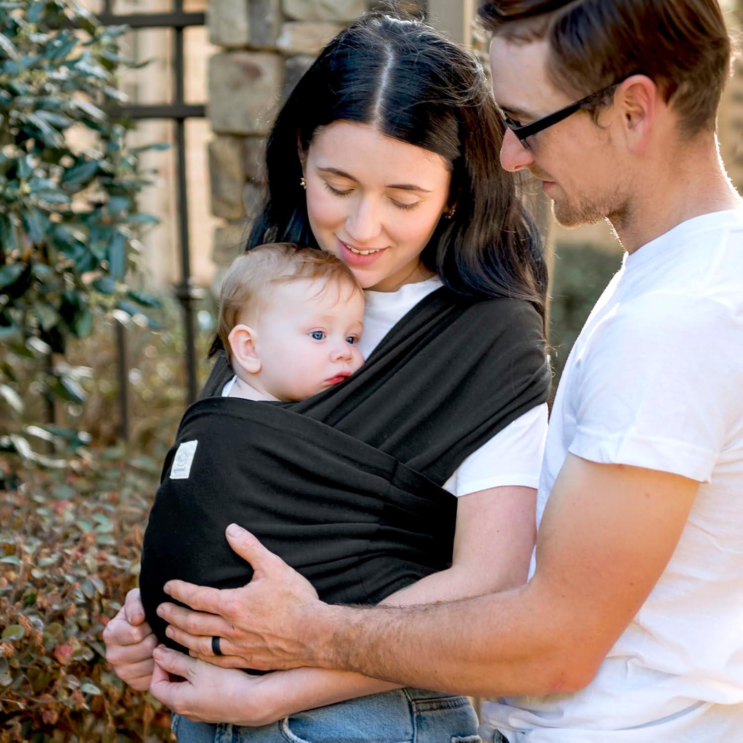 Fular Portabebés D-Lite KeaBabies Gris Clásico Ajustable 0-20 kg