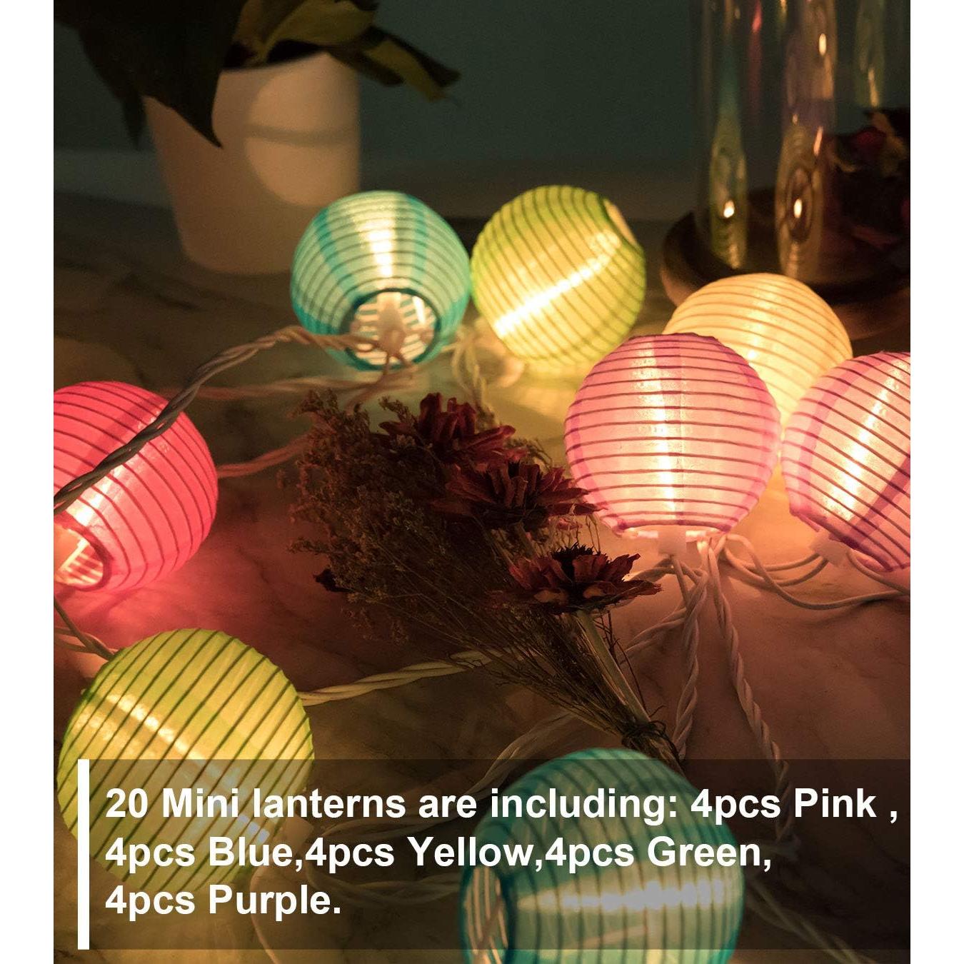 Luces de Cuerda de Linterna Multicolor TIGOMOOV 20CT 5.5m