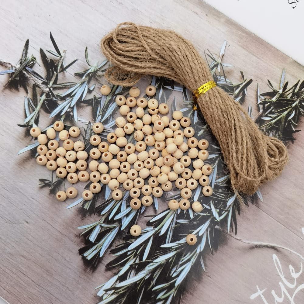 Perlas de Madera Natural INSPIRELLE 4500pcs 6mm con Cuerda