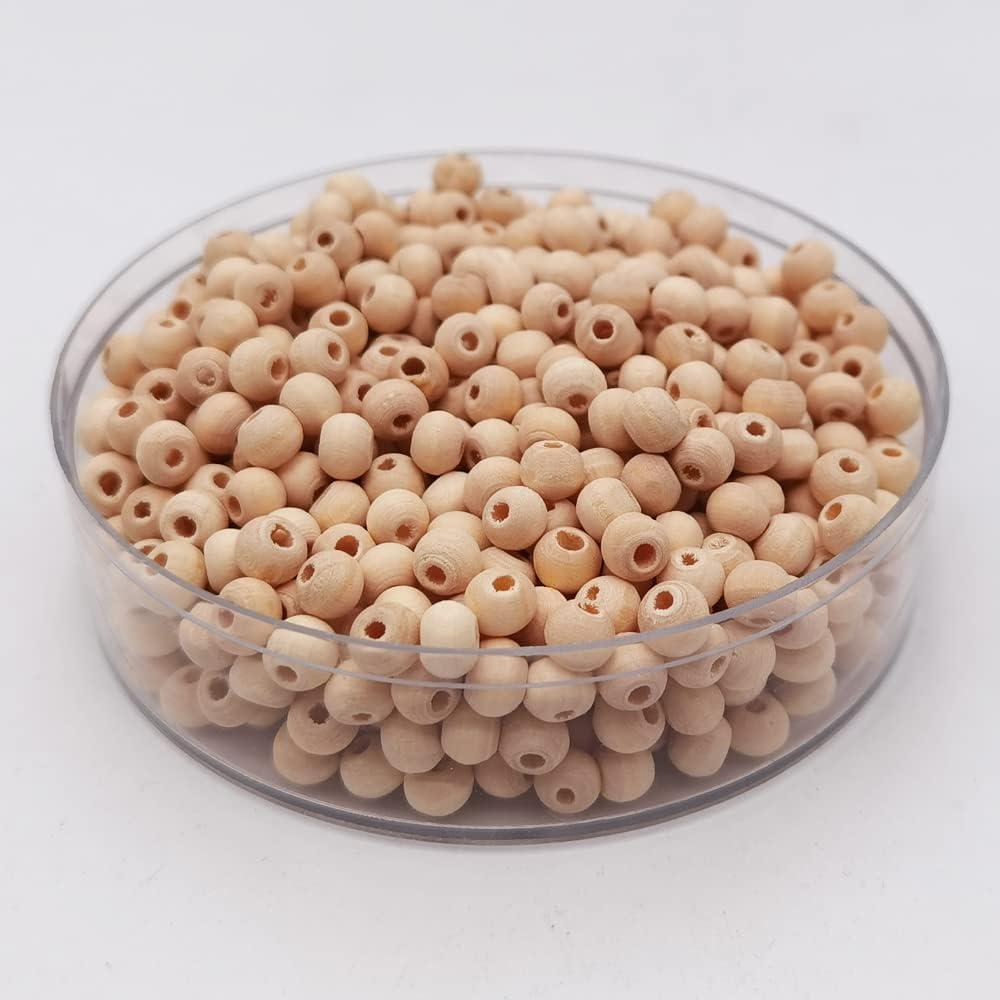 Perlas de Madera Natural INSPIRELLE 4500pcs 6mm con Cuerda