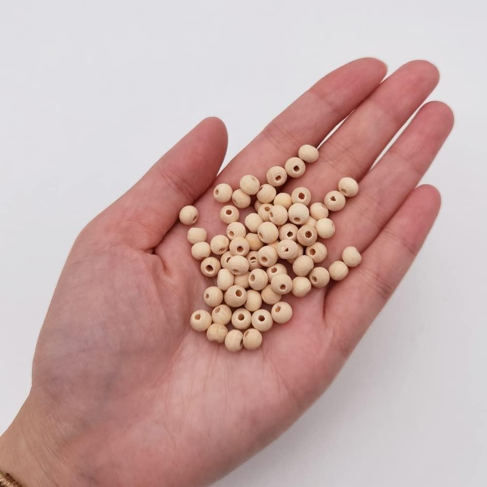 Perlas de Madera Natural INSPIRELLE 4500pcs 6mm con Cuerda