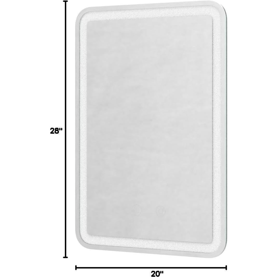Espejo LED de Baño Vosuja 20x28" Sin Marco Rectangular