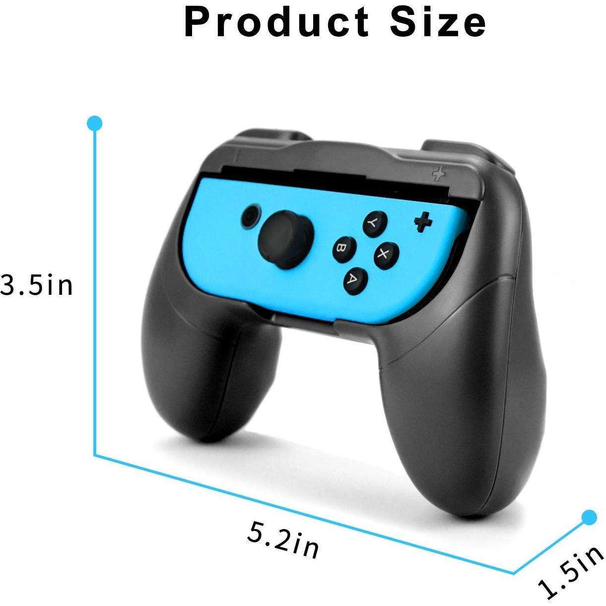 Agarres Joy-Con Laimax para Nintendo Switch OLED - 2 Piezas Negro