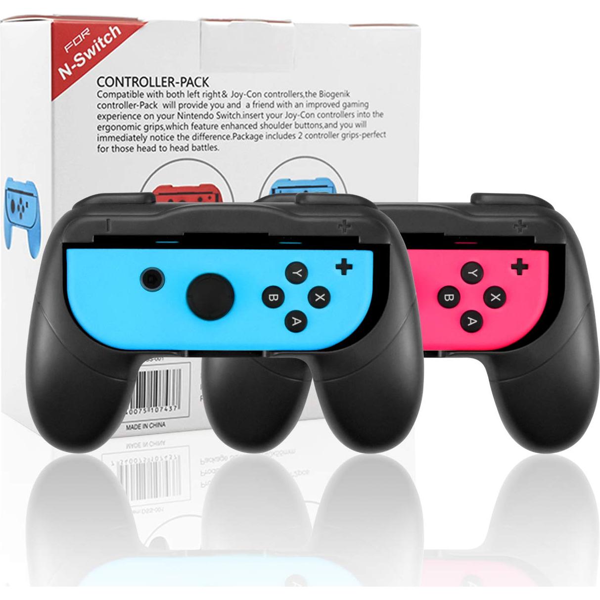 Agarres Joy-Con Laimax para Nintendo Switch OLED - 2 Piezas Negro