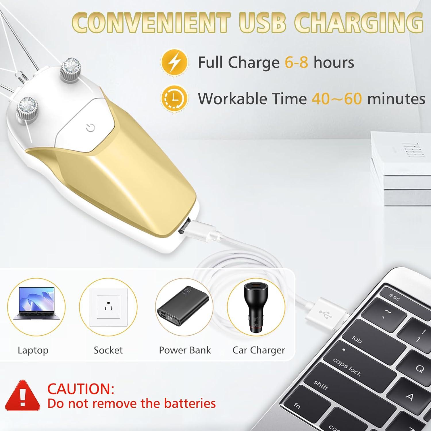 Epilador Facial WAYCOM 24 Automático con Luz LED - Oro