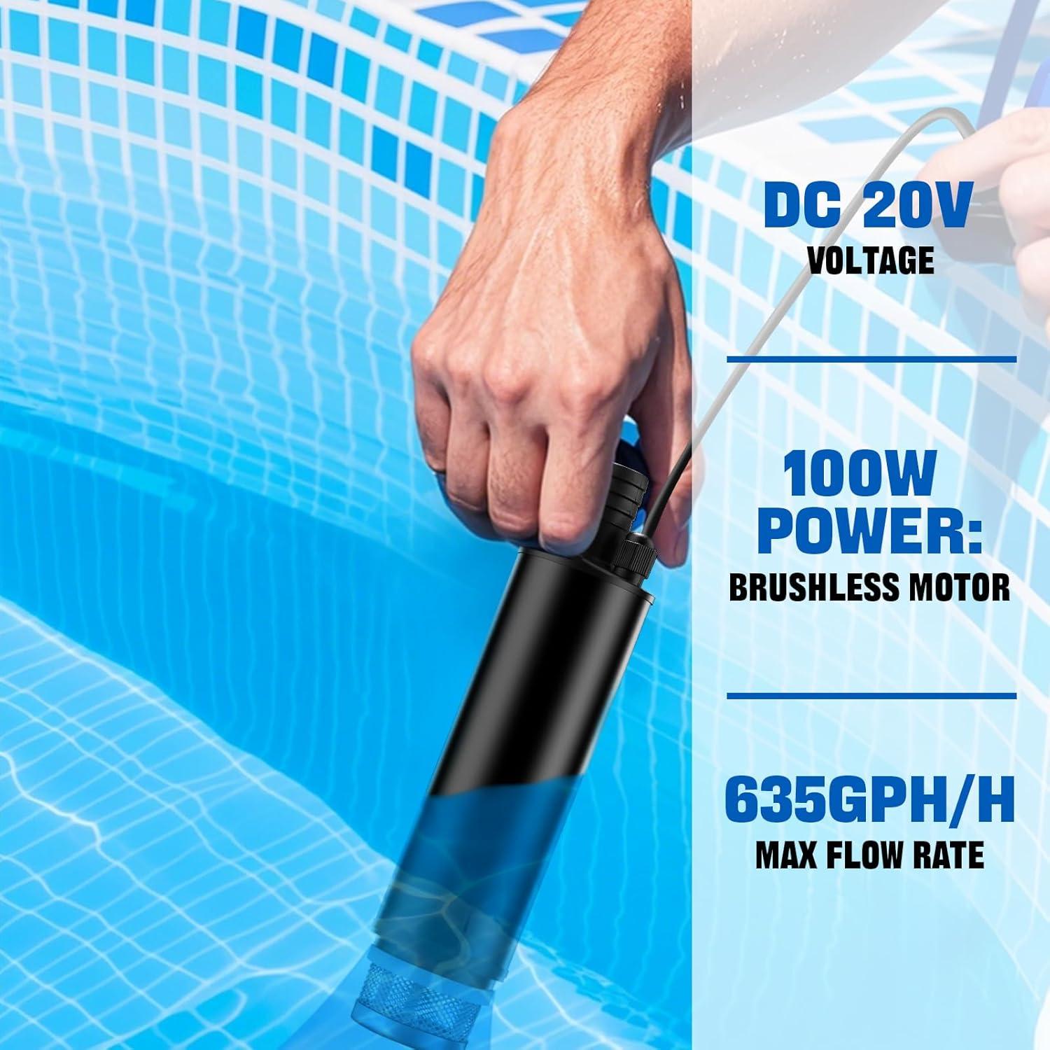 Bomba de Agua Portátil OGJUNX para Batería Milwaukee M18 500GPH