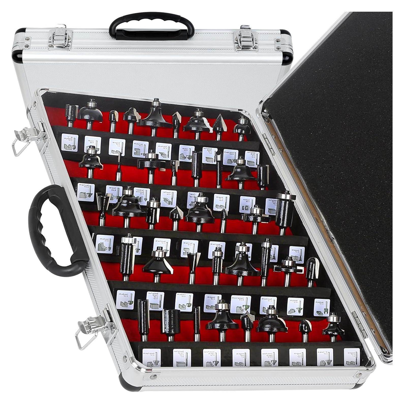 Juego de Brocas de Router LEATBUY 41 Piezas Carburo YG6X