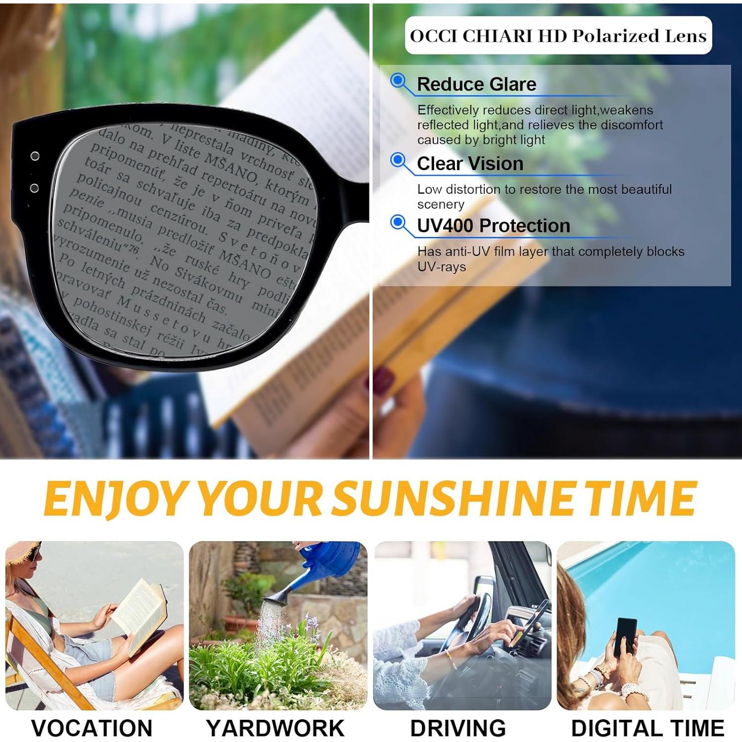 Gafas de Lectura de Sol OCCI CHIARI Oversized UV400