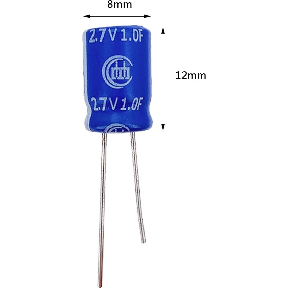 10 Pcs Super Capacitor 2.7V 1F Cermant Tipo Enrollado