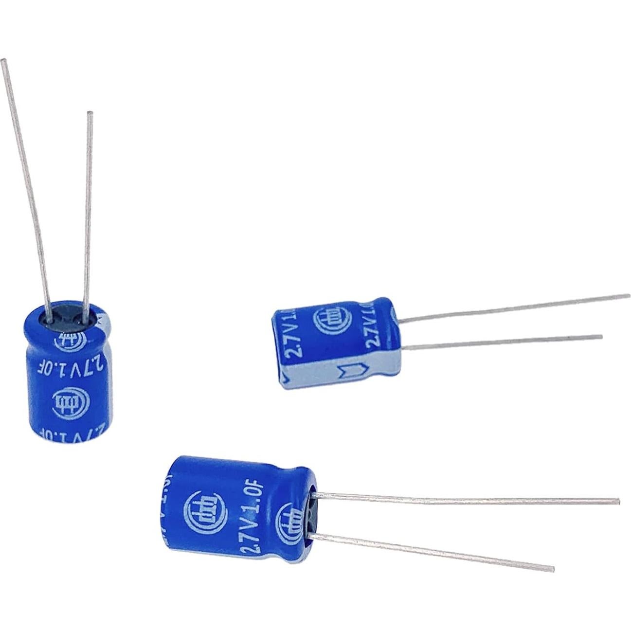 10 Pcs Super Capacitor 2.7V 1F Cermant Tipo Enrollado