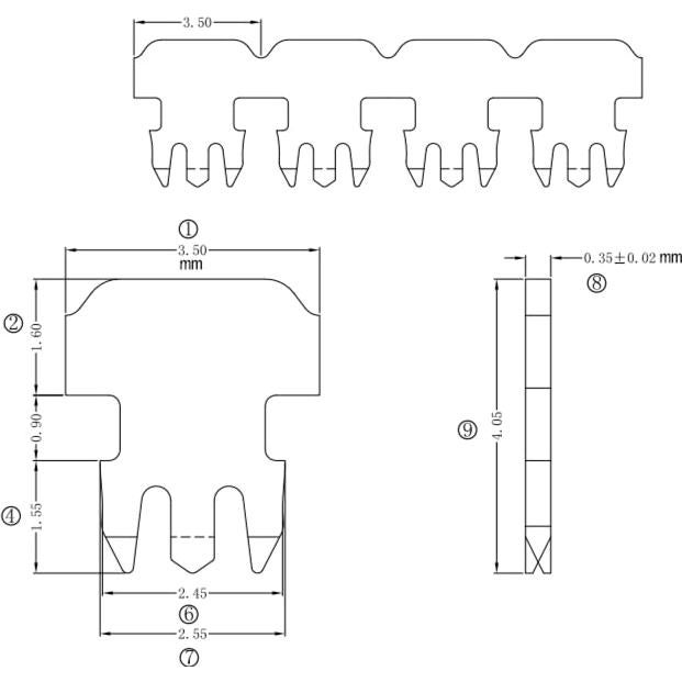 Conectores Cat5e RJ45 Baicheng Dianzi - Paquete de 100