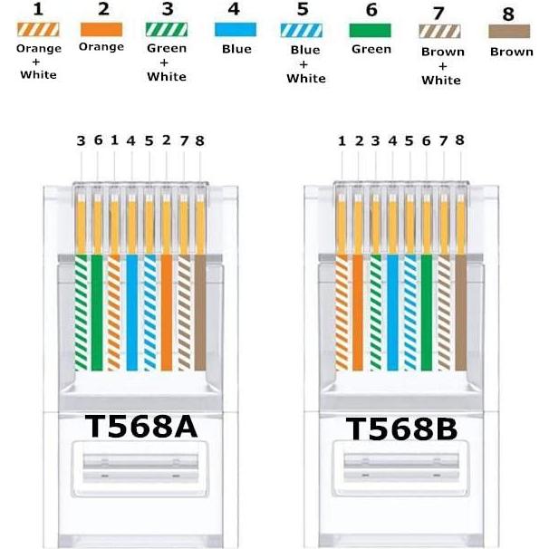 Conectores Cat5e RJ45 Baicheng Dianzi - Paquete de 100