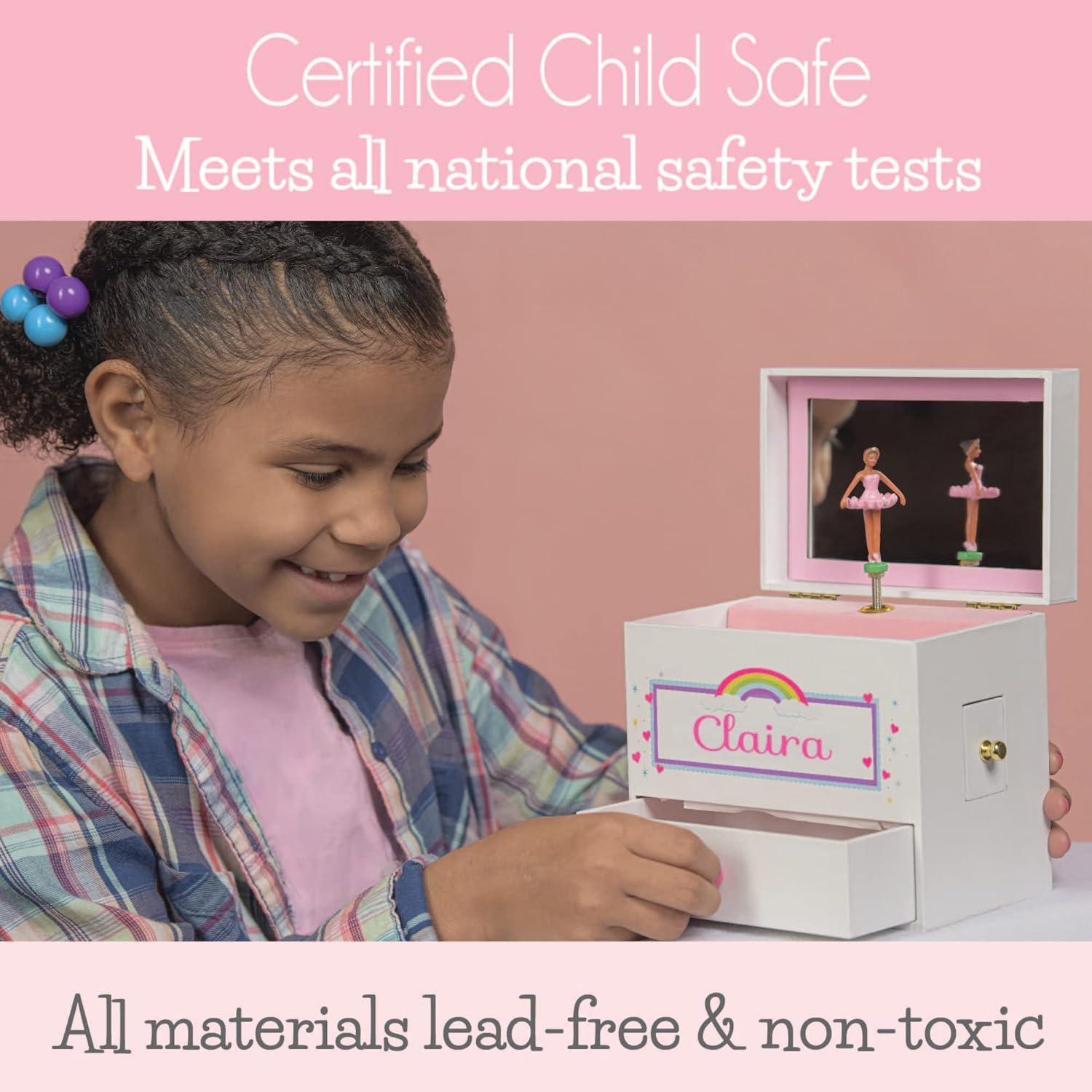 Caja de Joyería Musical My Bambino Sirena Negra 4 Cajones