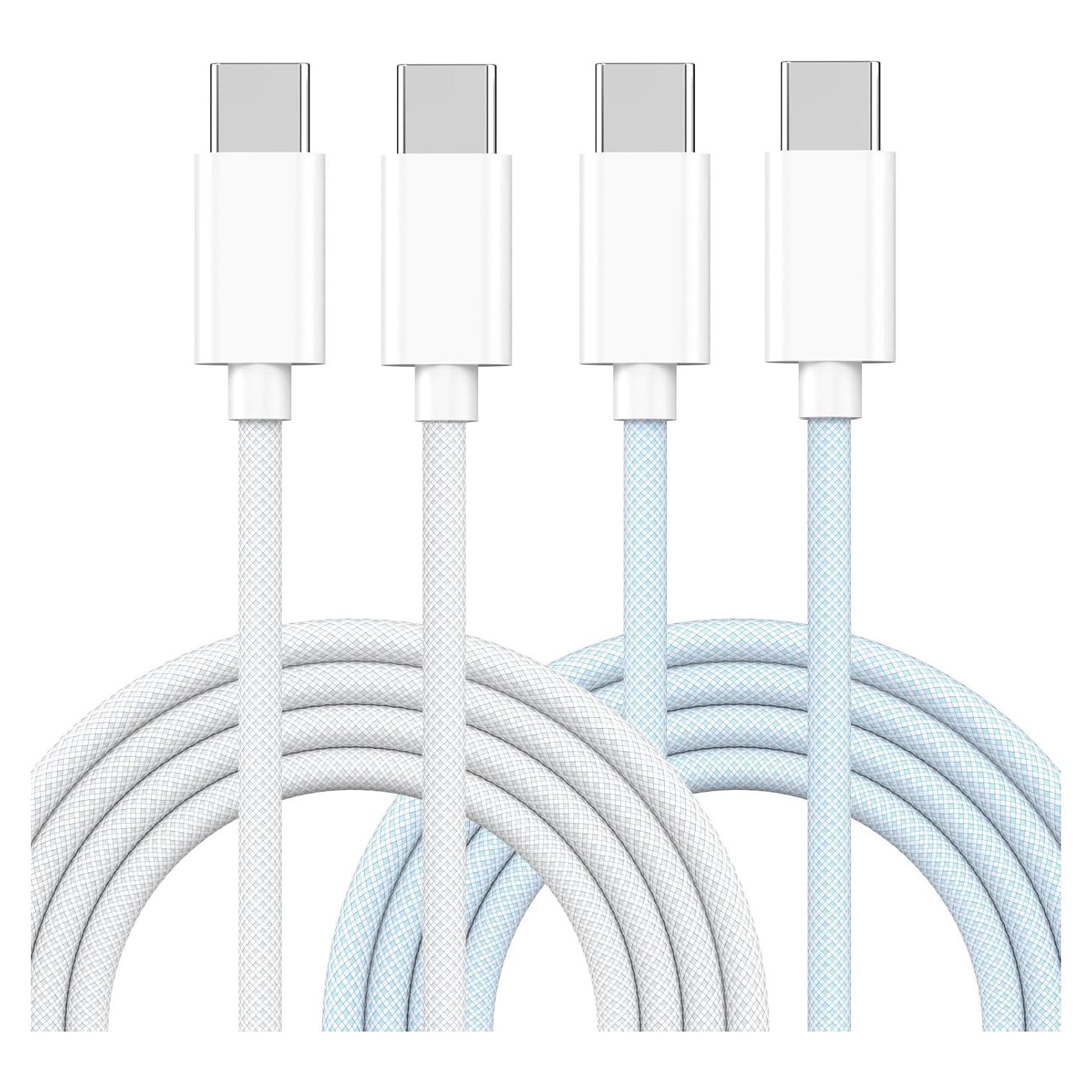 Cable de carga rápida USB C 60W 3m 2Pack para iPhone 16 Pro