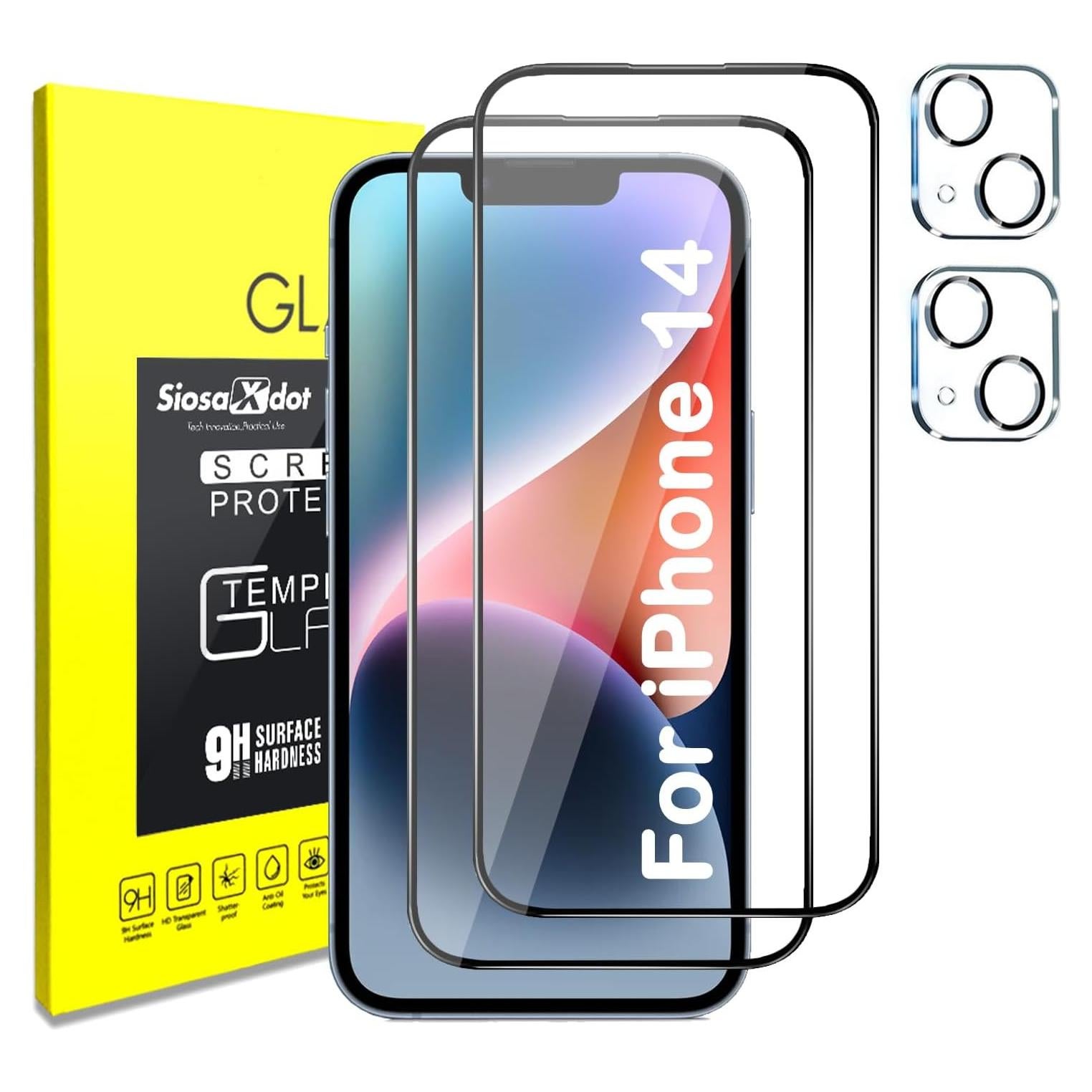 Protector de Pantalla y Lente para iPhone 14/13/13 Pro - Vidrio Templado HD