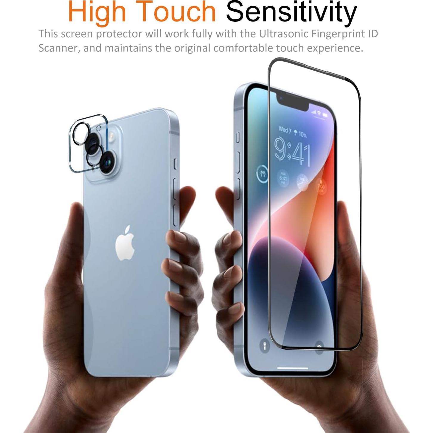 Protector de Pantalla y Lente para iPhone 14/13/13 Pro - Vidrio Templado HD