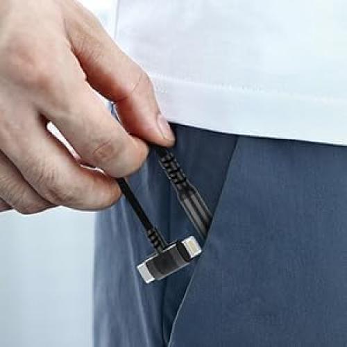 Adaptador de Auriculares 3.5mm Lightning y USB-C MFi Negro